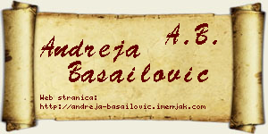 Andreja Basailović vizit kartica